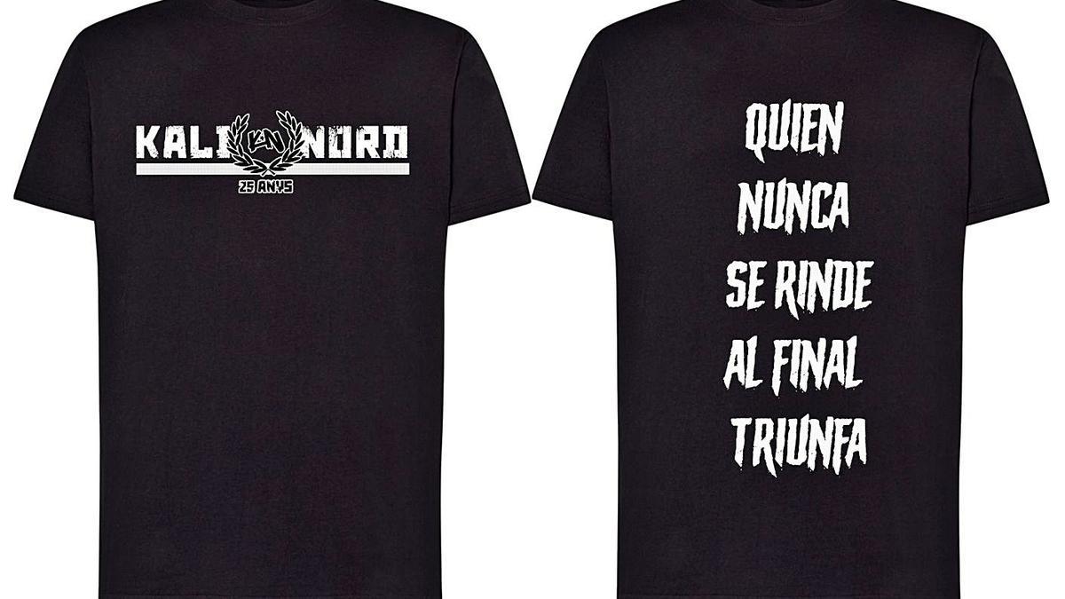 Camisetas conmemorativas que ha hecho la peña Kali Nord. | INFORMACIÓN