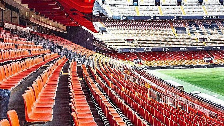 Mural en Mestalla por las víctimas del Covid-19