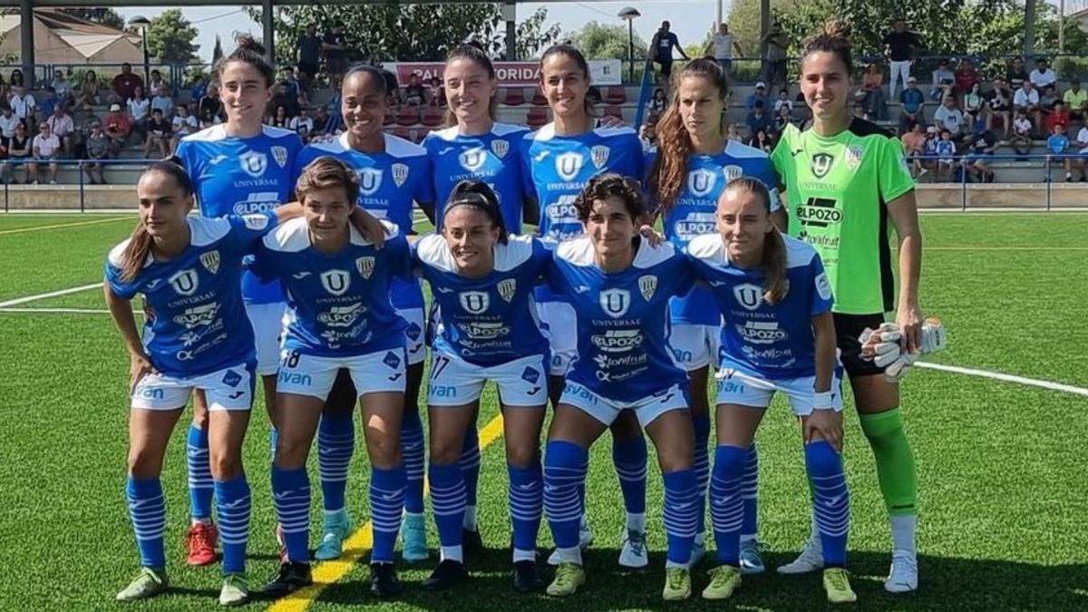 Once inicial del Alhama ElPozo durante un partido.