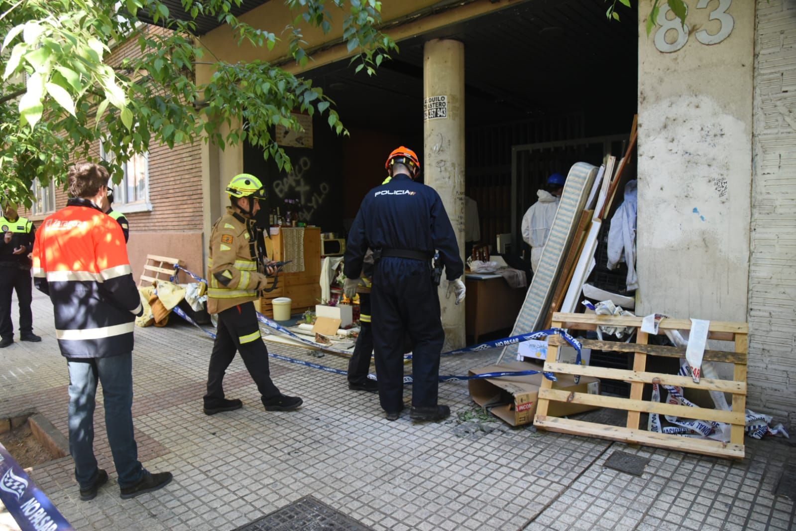 Incendio en un edificio okupado en Las Fuentes