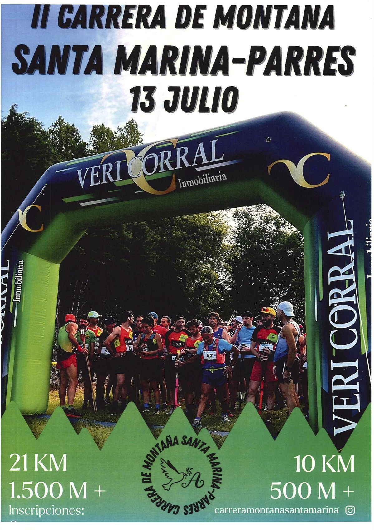 Cartel de la II Carrera de Montaña Santa Marina-Parres.