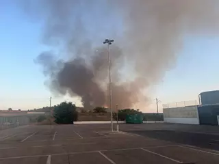 Incendio en el Cerro de los Pinos en Cáceres