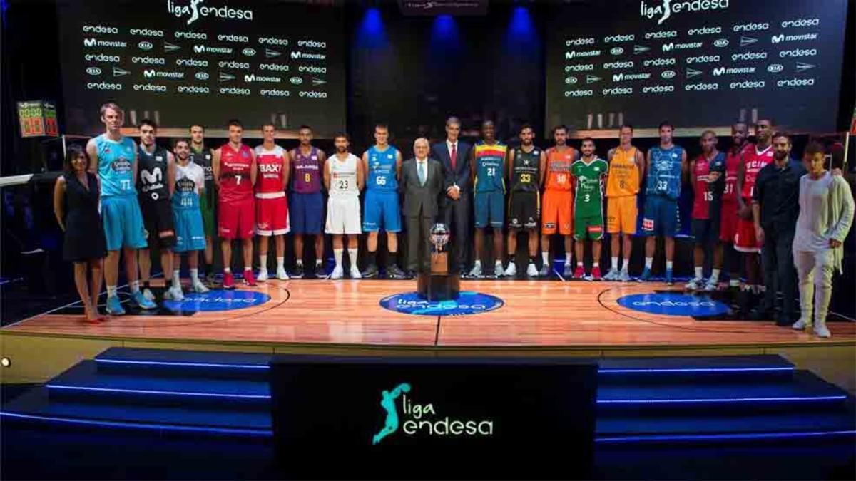 Los representantes de todos los equipos participantes de la Liga Endesa