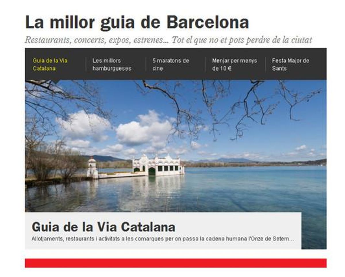’Time Out’ Barcelona ofereix la millor guia per a la Via Catalana. ’Time Out’ Barcelona ofereix la millor guia per a la Via Catalana.