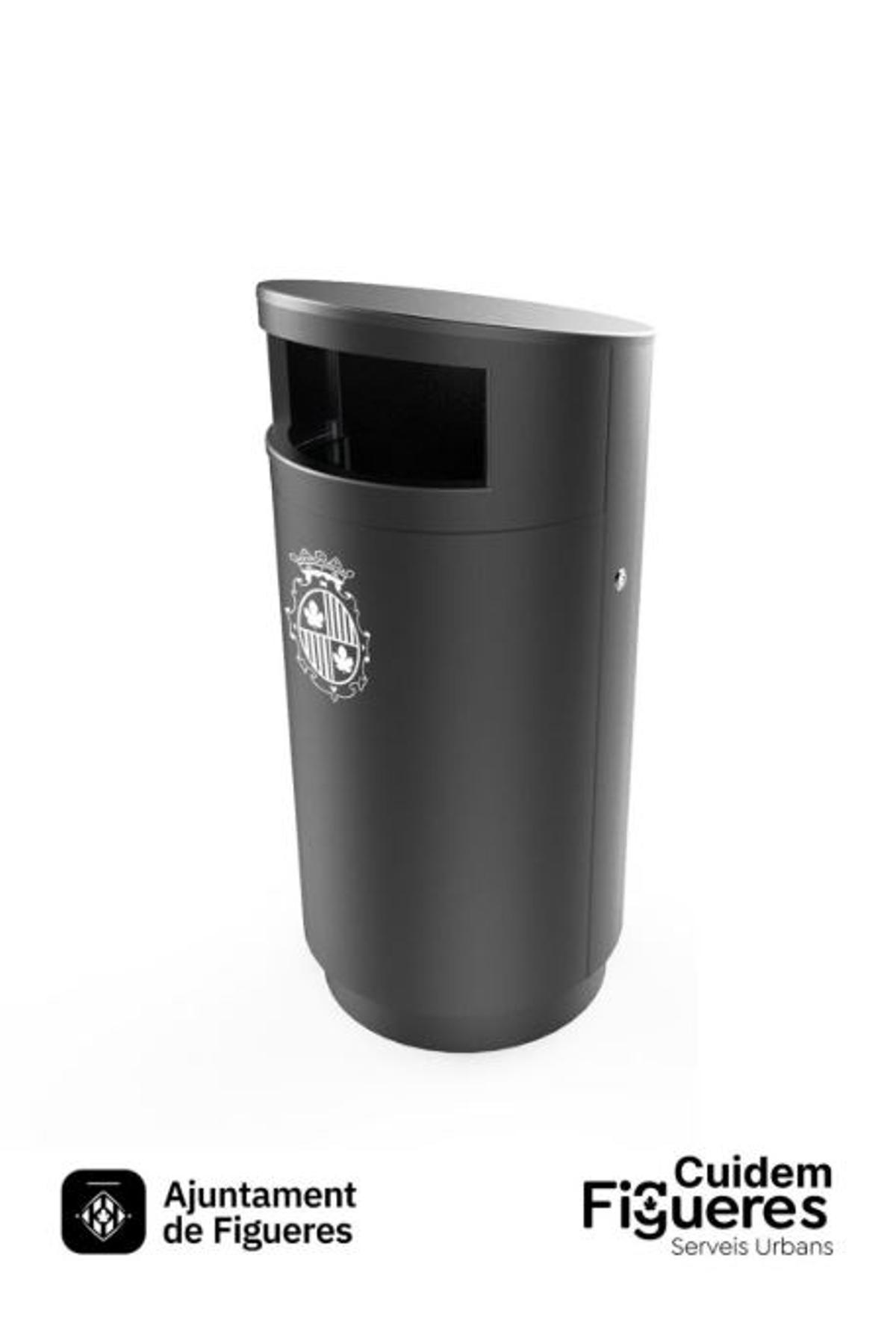 Una de les noves papereres de Figueres.