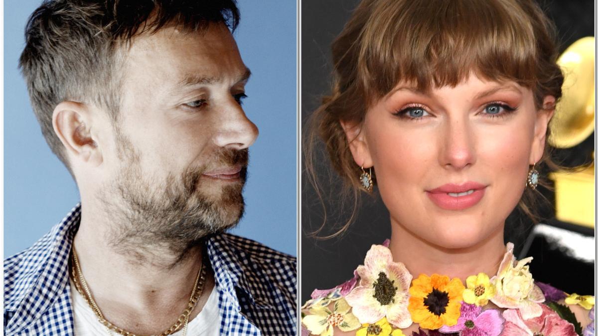 El músico británico Damon Albarn y la cantante Taylor Swift.