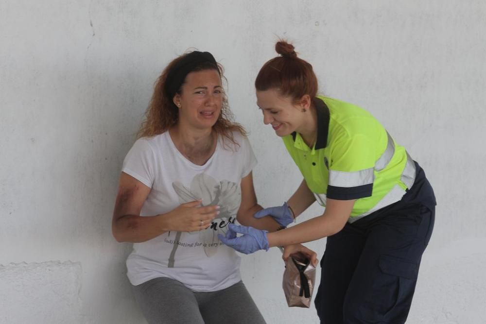 Simulacro de atropello múltiple en el campus de Cartagena de la UCAM