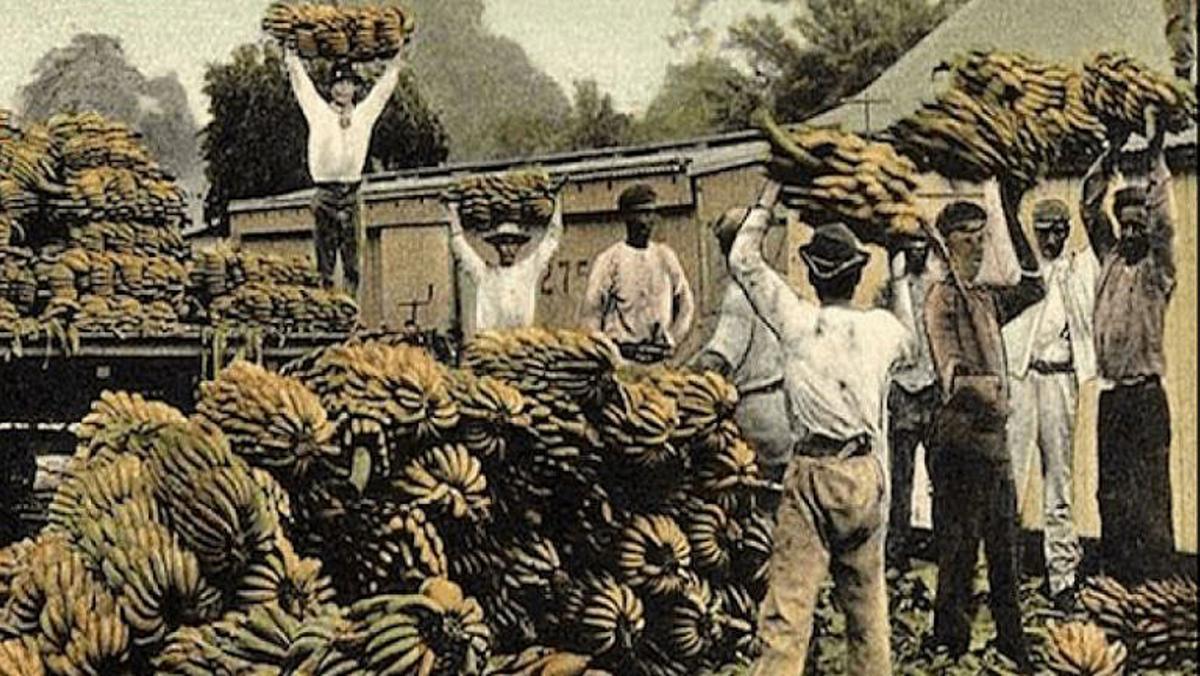 Trabajadores bananeros en América Latina el siglo pasado.
