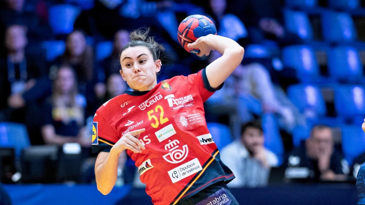 Paulina Pérez, durante un partido