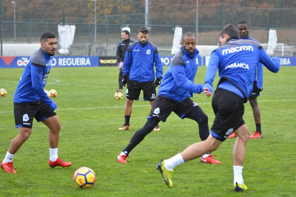 Raúl Albentosa trabajó con el grupo. Al margen se ejercitaron los lesionados Edu Expósito y Gerard Valentín.