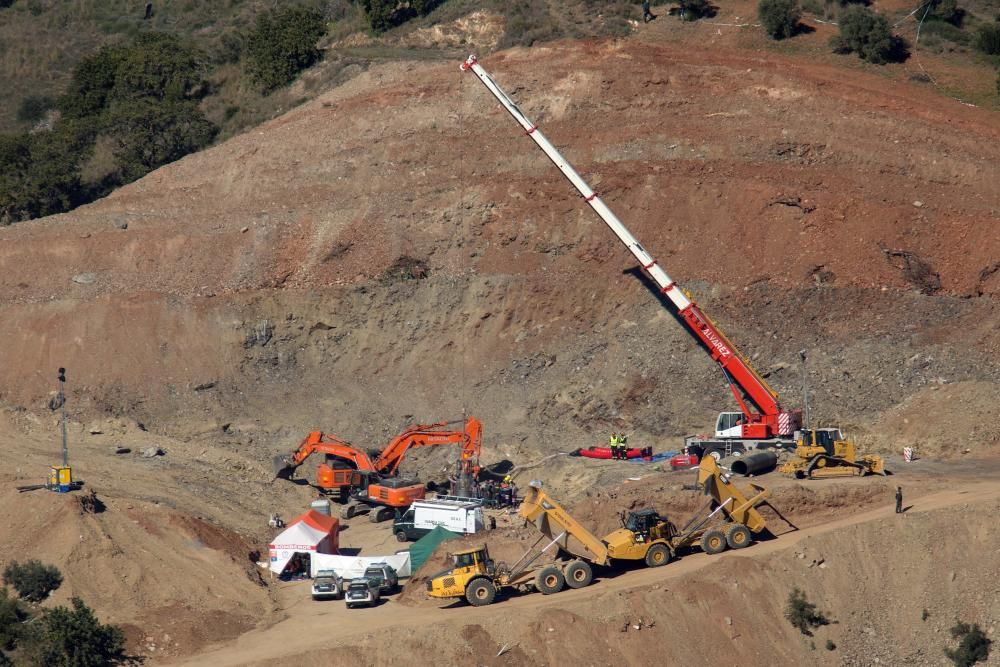 El duro rescate de Julen en Totalán, en imágenes