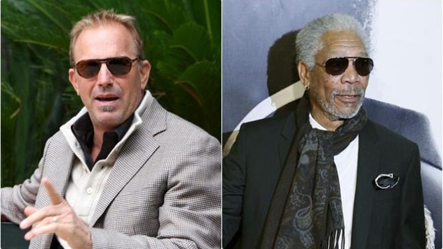 Los actores Kevin Costner y Morgan Freeman.