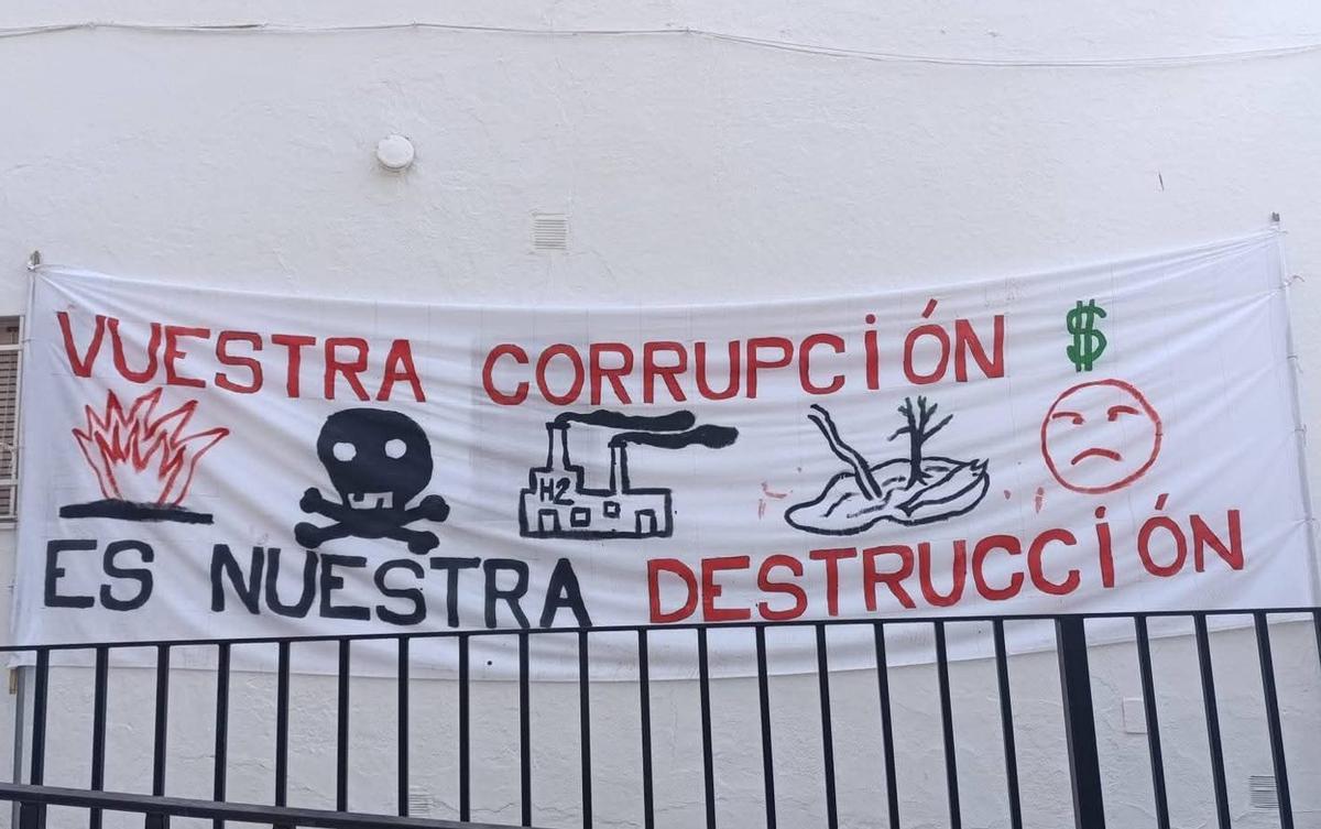 Cartel vecinal contra la planta de hidrógeno | L.O.