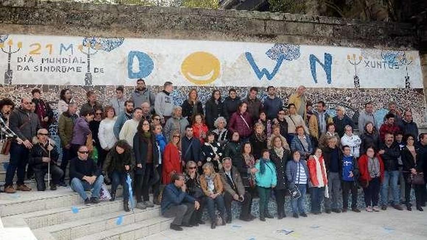 Mural por el síndrome de Down en la ciudad de Pontevedra. // R. V.