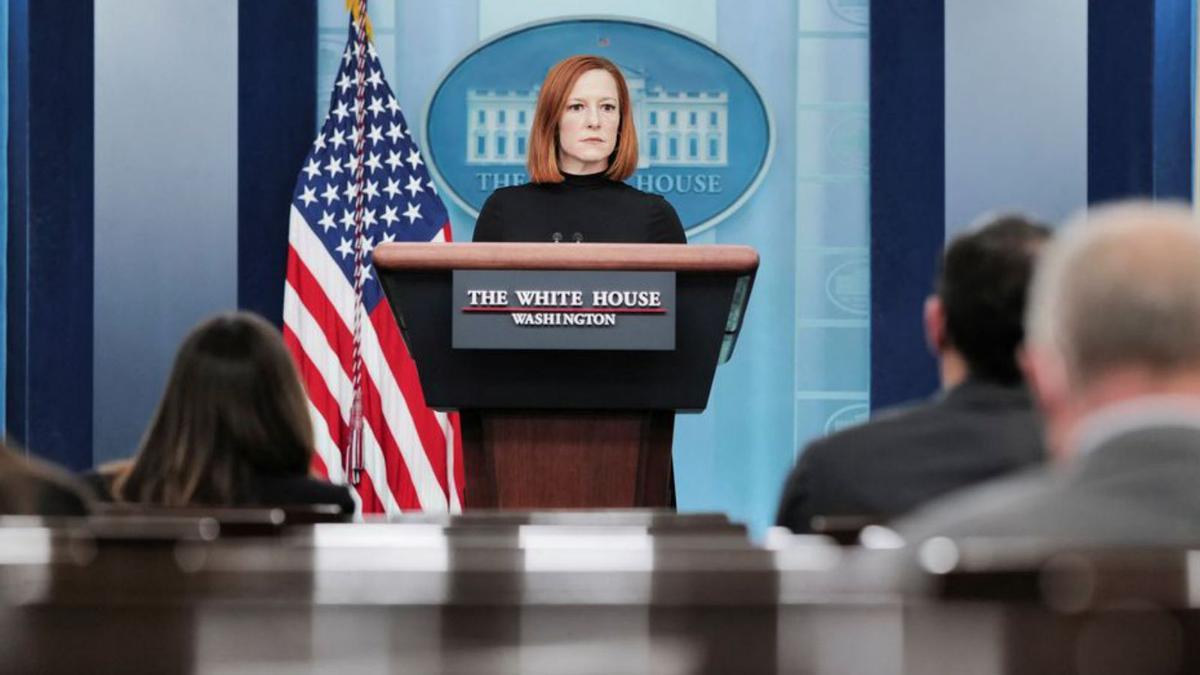 Jen Psaki, portaveu de la Casa Blanca, en una roda de premsa  | CHERISS MAY/REUTERS