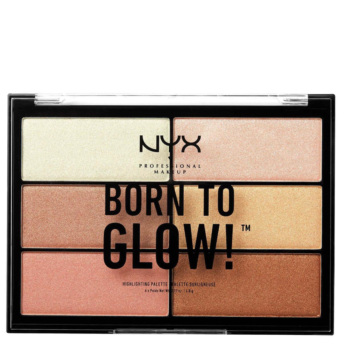 Paleta de iluminadores Born to Glow Highlighting Palette NYX Professional Makeup