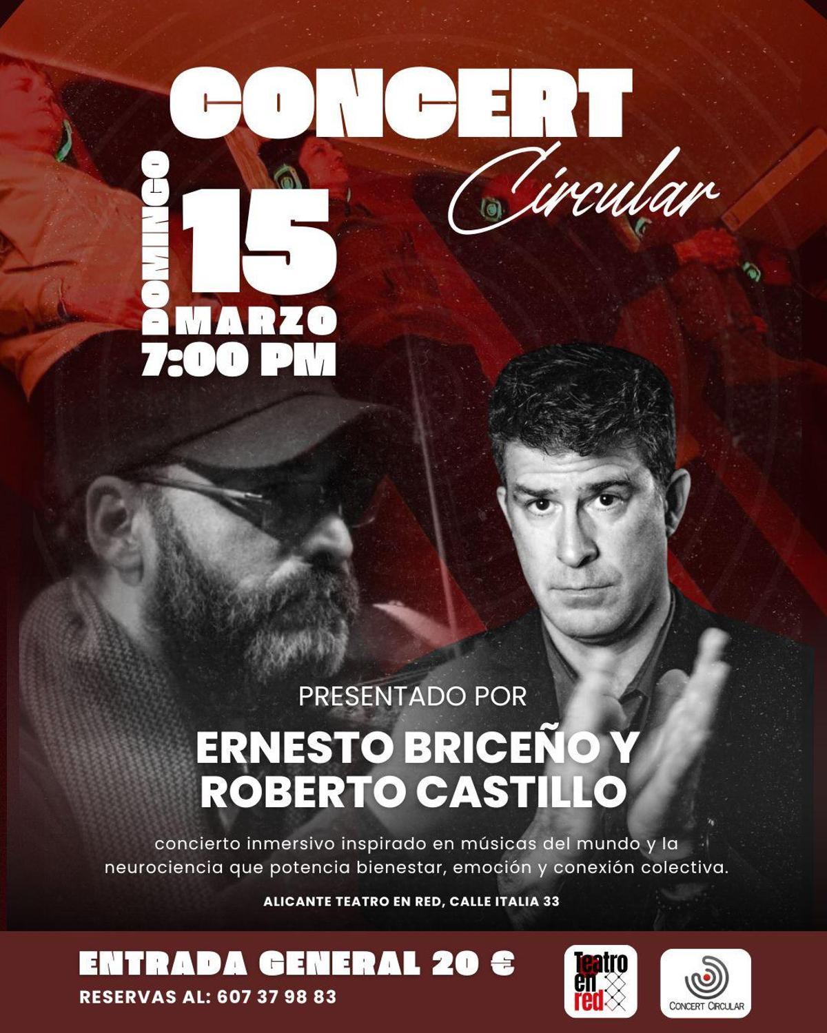 Cartel del concierto circular