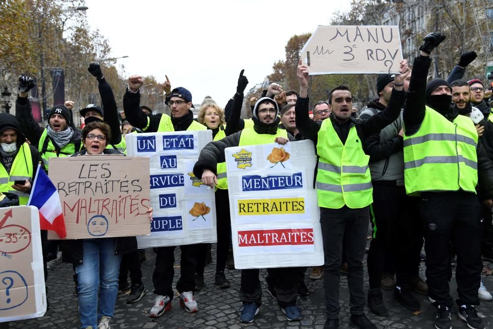 Protesta en París de los ''chalecos amarillos''