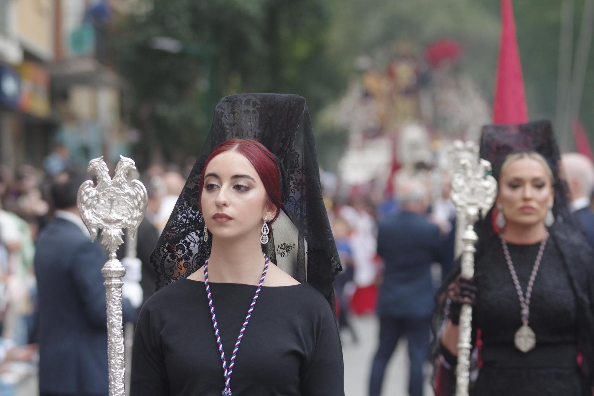 Salida del Prendimiento en el Domingo de Ramos de 2024, marcado por la amenaza de la lluvia.