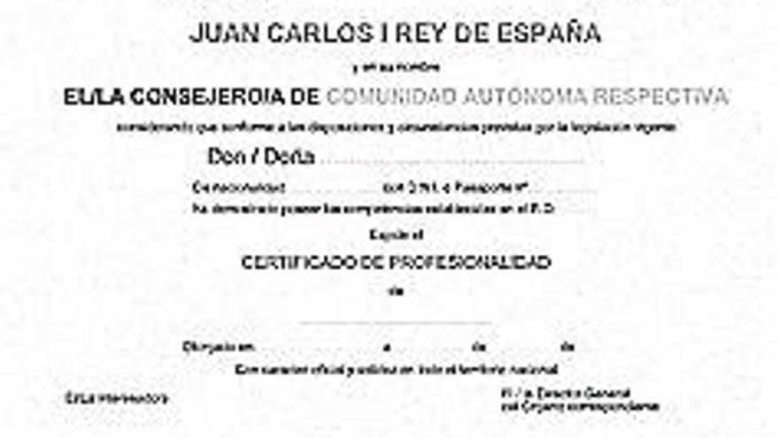 Certificados de profesionalidad de cara al empleo