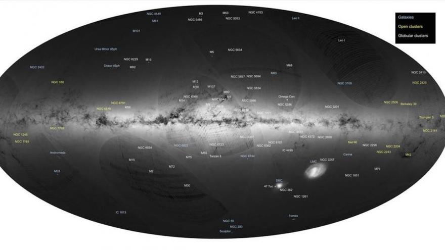 El mapa de la Vía Láctea