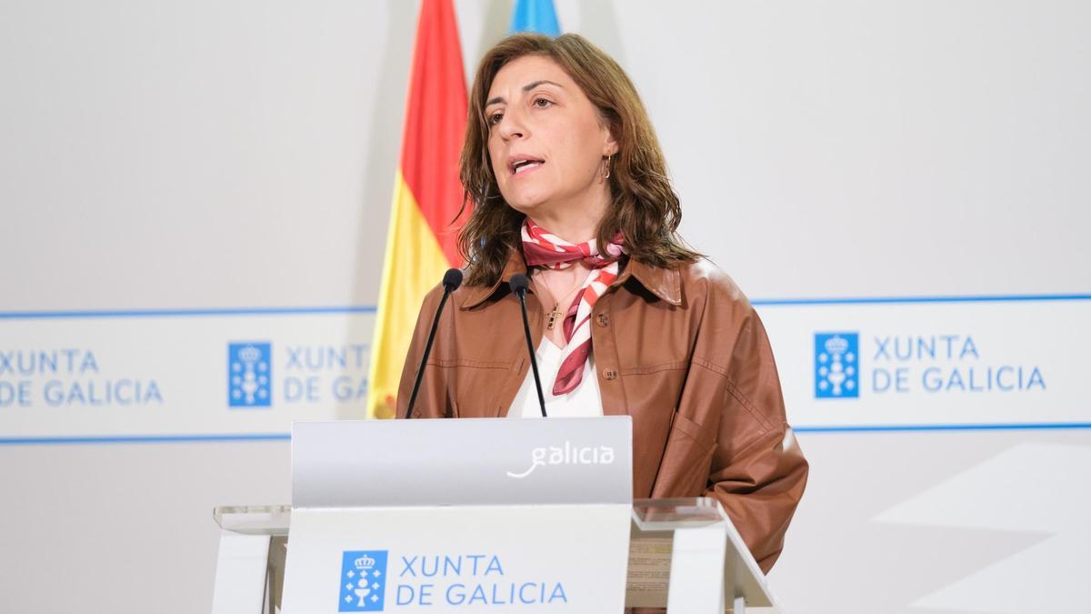 La conselleira de Medio Ambiente y Cambio Climático, Ángeles Vázquez, este lunes