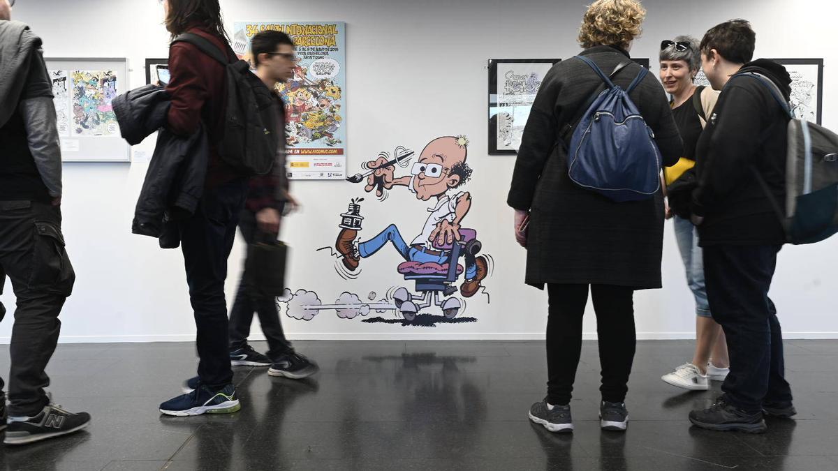 Zona de la exposición de homenaje a Francisco Ibáñez, en el Cómic Barcelona 2024.