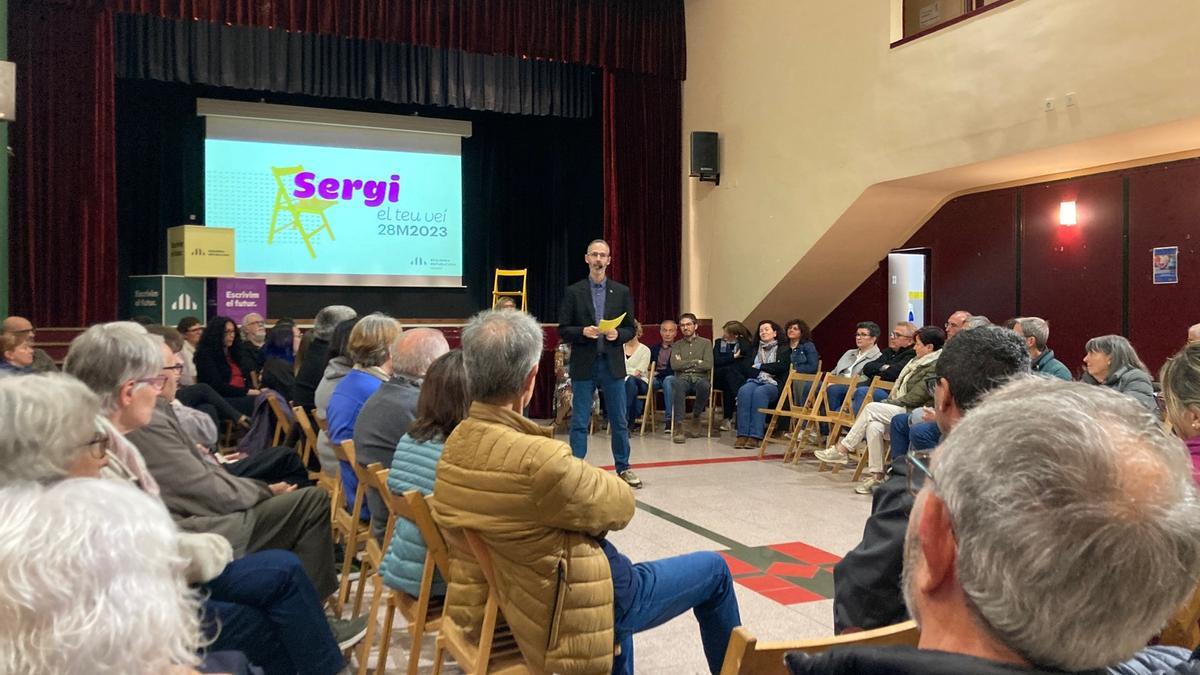 Sergi Palomeras, en un moment de l'acte.