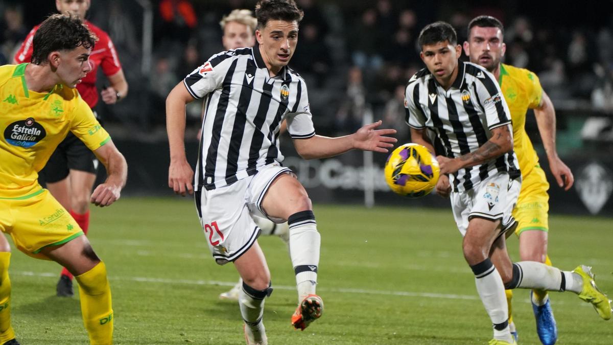 Álex Calatrava, durante el partido contra el Dépor.