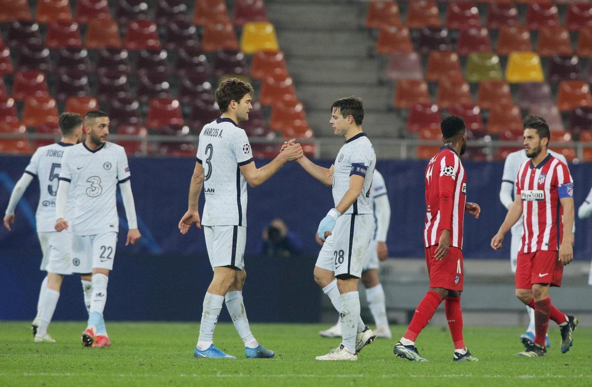 Partido entre el Chelsea y el Atlético de Madrid disputado en Rumanía