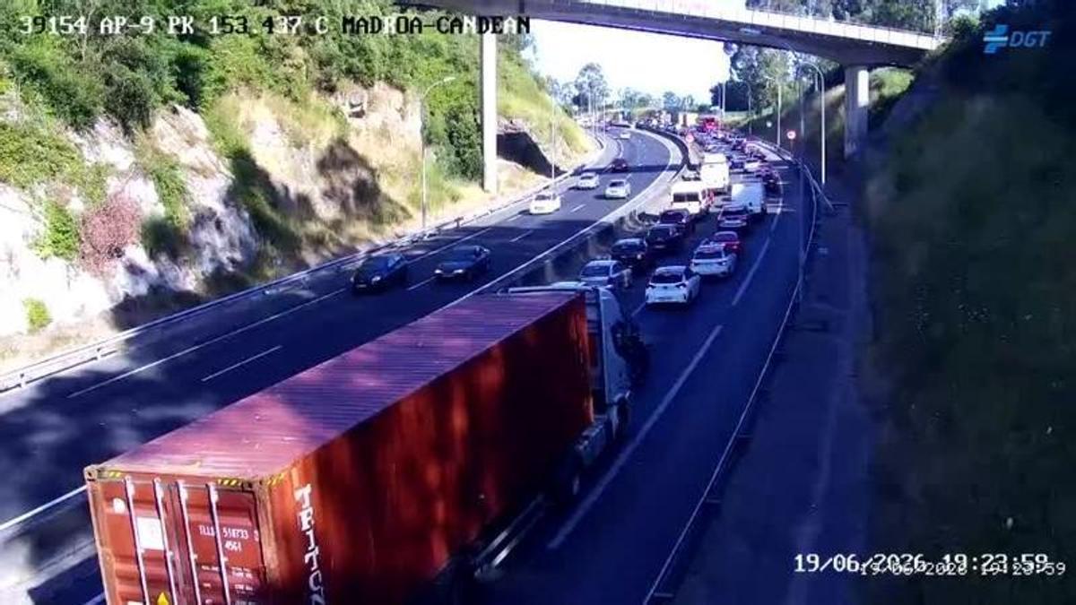 Cámara de la DGT en la AP-9 a su paso por Candeán