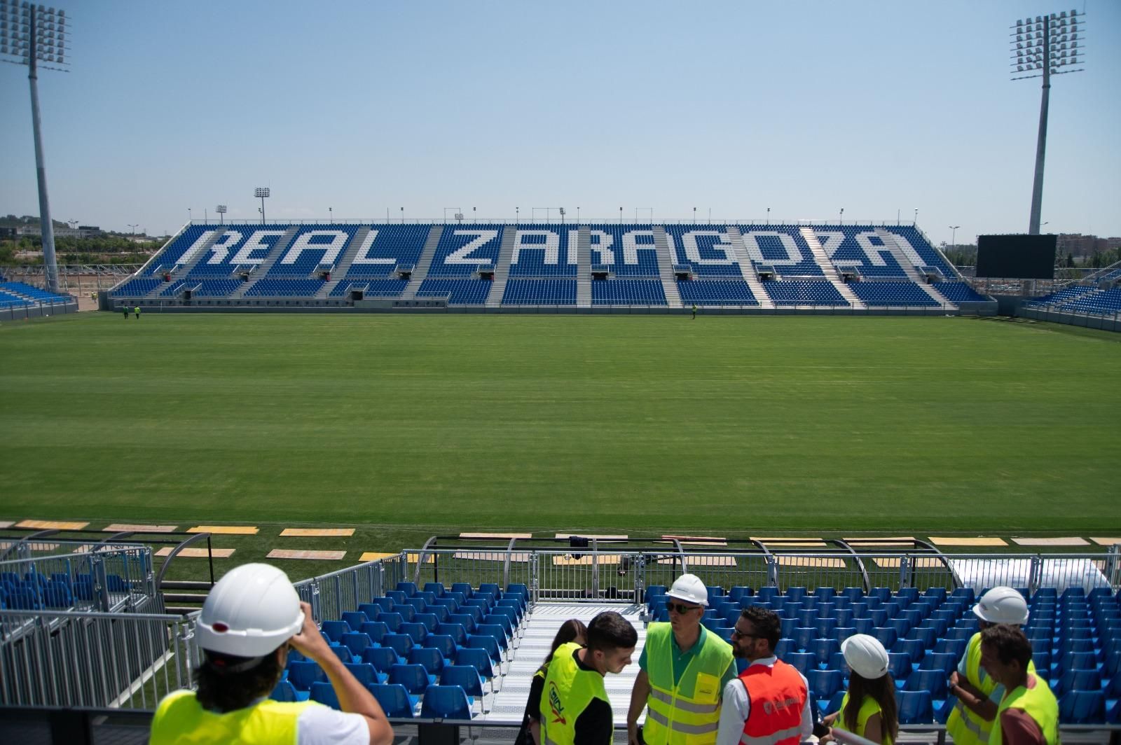 En imágenes | Así está el Ibercaja Estadio a pocos días de su inauguración en un amistoso