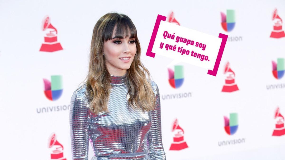 Aitana en la alfombra roja de los Latin Grammys