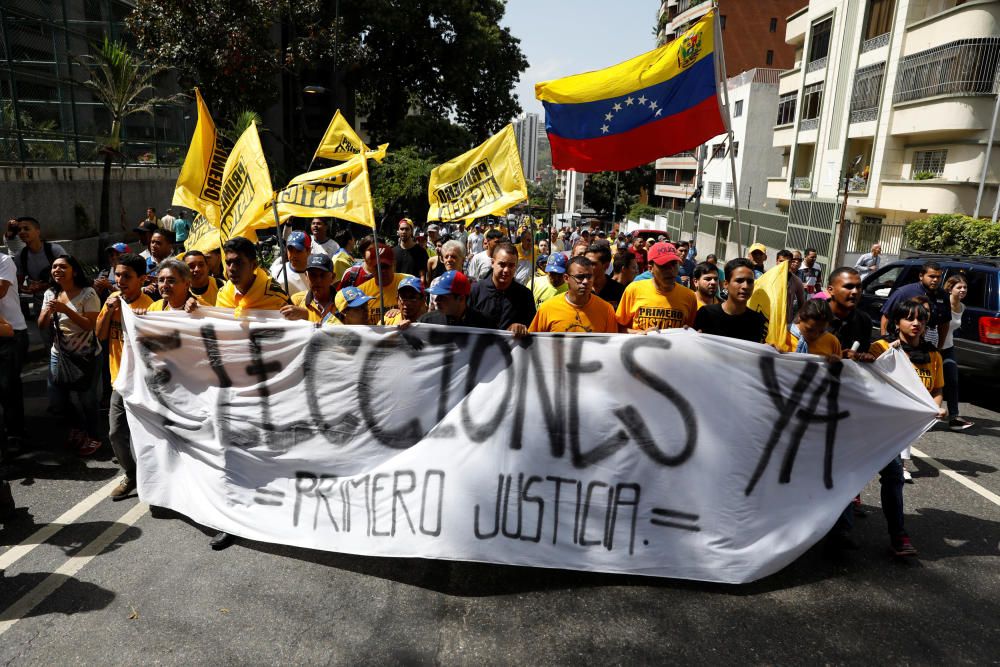 Incidentes en la marcha opositora en Venezuela