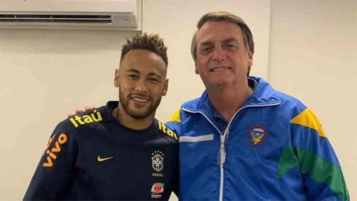 Bolsonaro visitó a Neymar en el hospital y le deseó una rápida recuperación