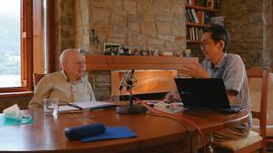 Jordi Pujol y Ko Tazawa, durante la conversación que mantuvieron en Queralbs en julio del año pasado. 