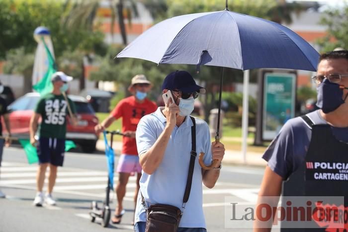 Protesta de policías en La Manga