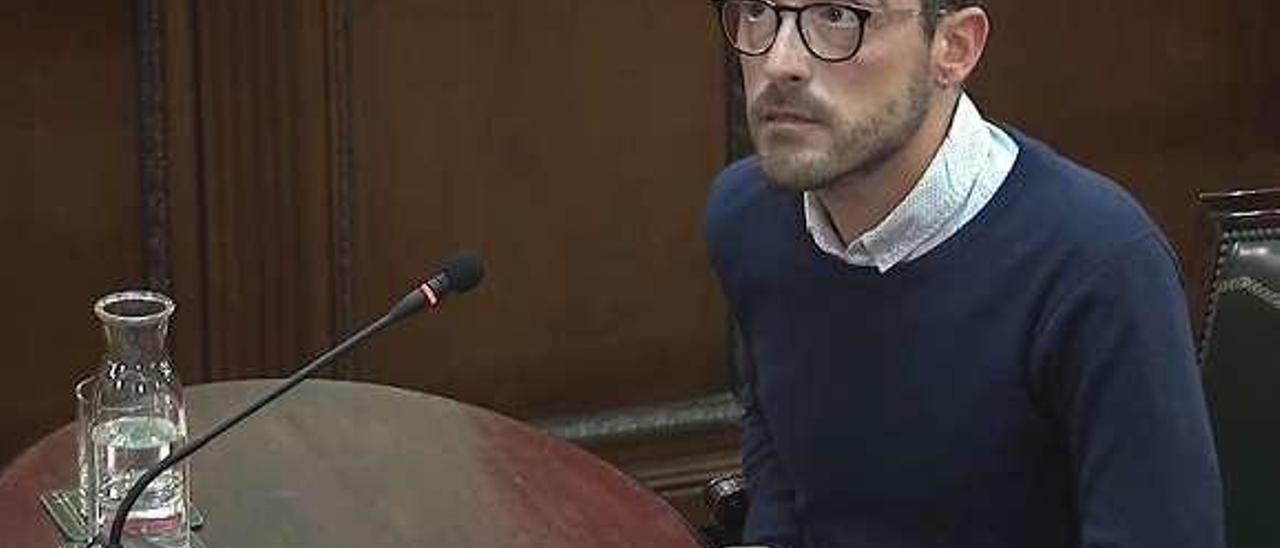 Jaume Mestre, durante su declaración de ayer. // Efe