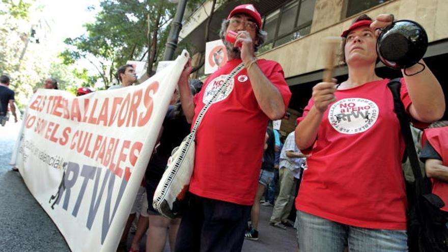 Protestas por el ERE en RTVV