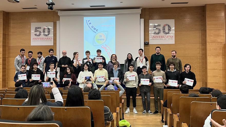 Premios de la Olimpíada Matemática Galega 2024: los hermanos Pablo y Raquel Freire de Ourense y David Lago de Redondela