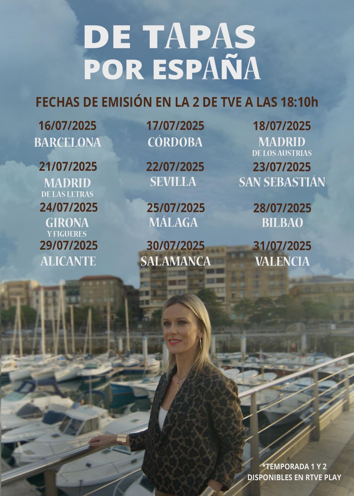 Fechas de emisión del programa.
