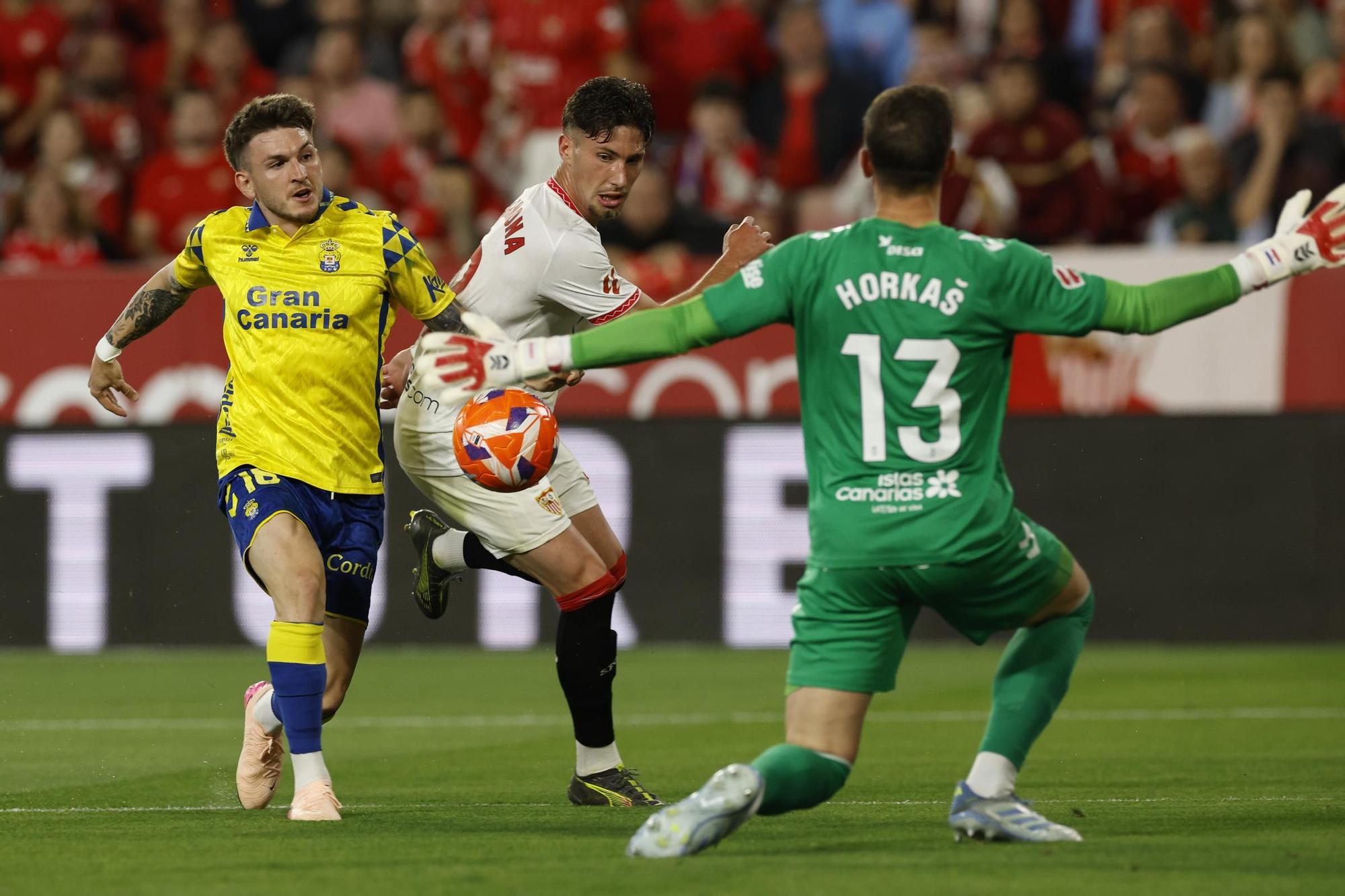 Sevilla y Las Palmas empatan al descanso (0-0) tras una primera parte igualada