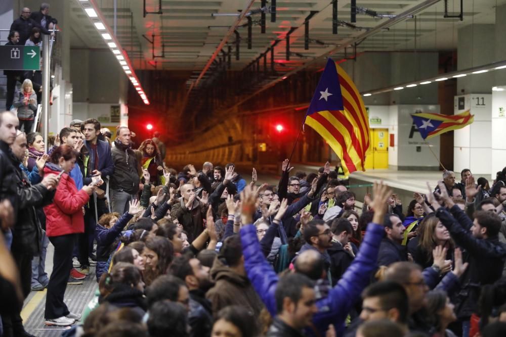 Tall de l'AVE a l'estació de Girona