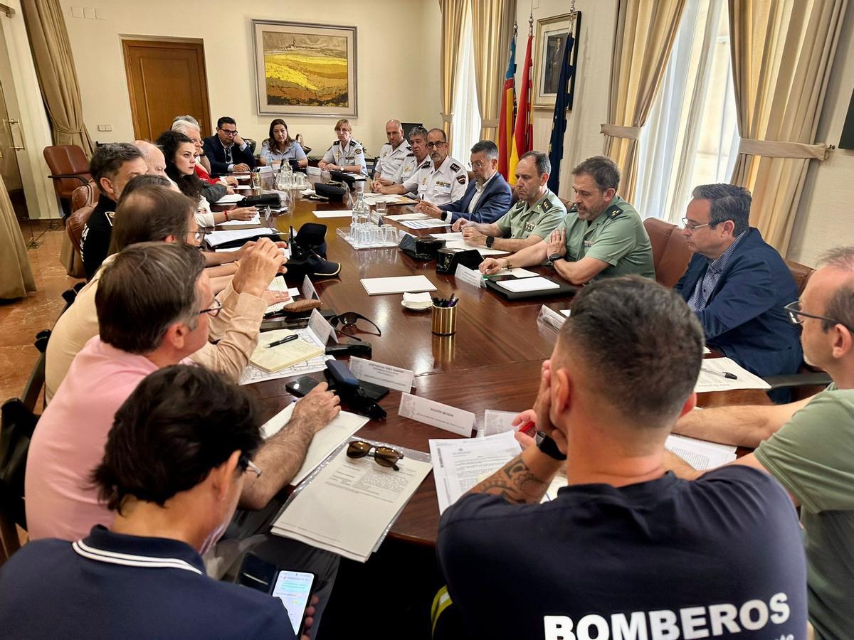 Una imagen de la reunión de seguridad en la Subdegelación del Gobierno