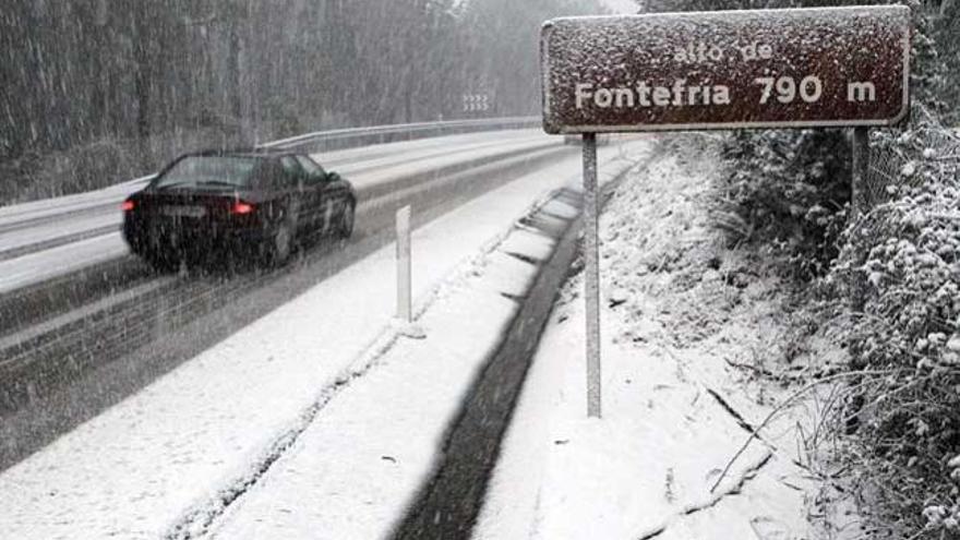 El alto de Fontefría, hoy, en A Cañiza.// EFE