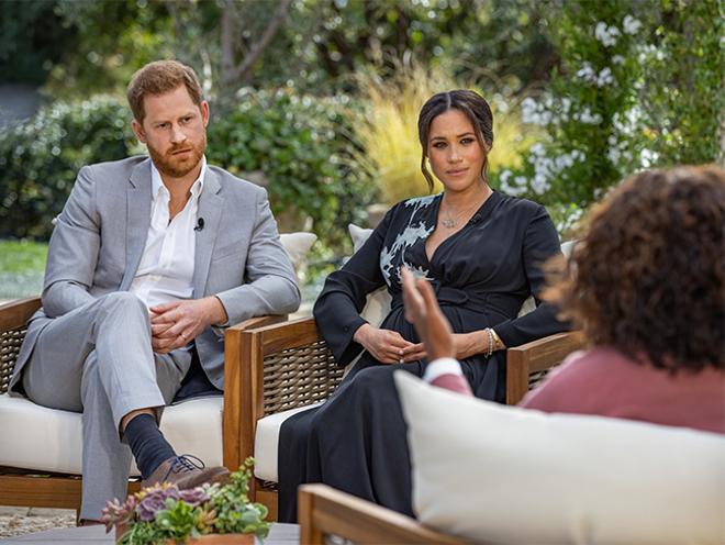 El Príncipe Harry y Meghan Markle en su entrevista para la CBS