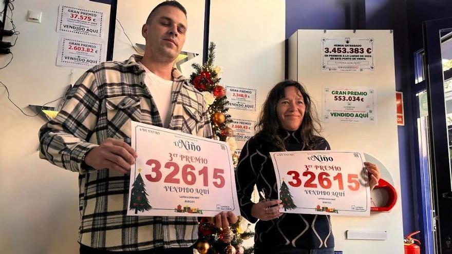 El 32615, tercer premio de la Lotería del Niño 2026