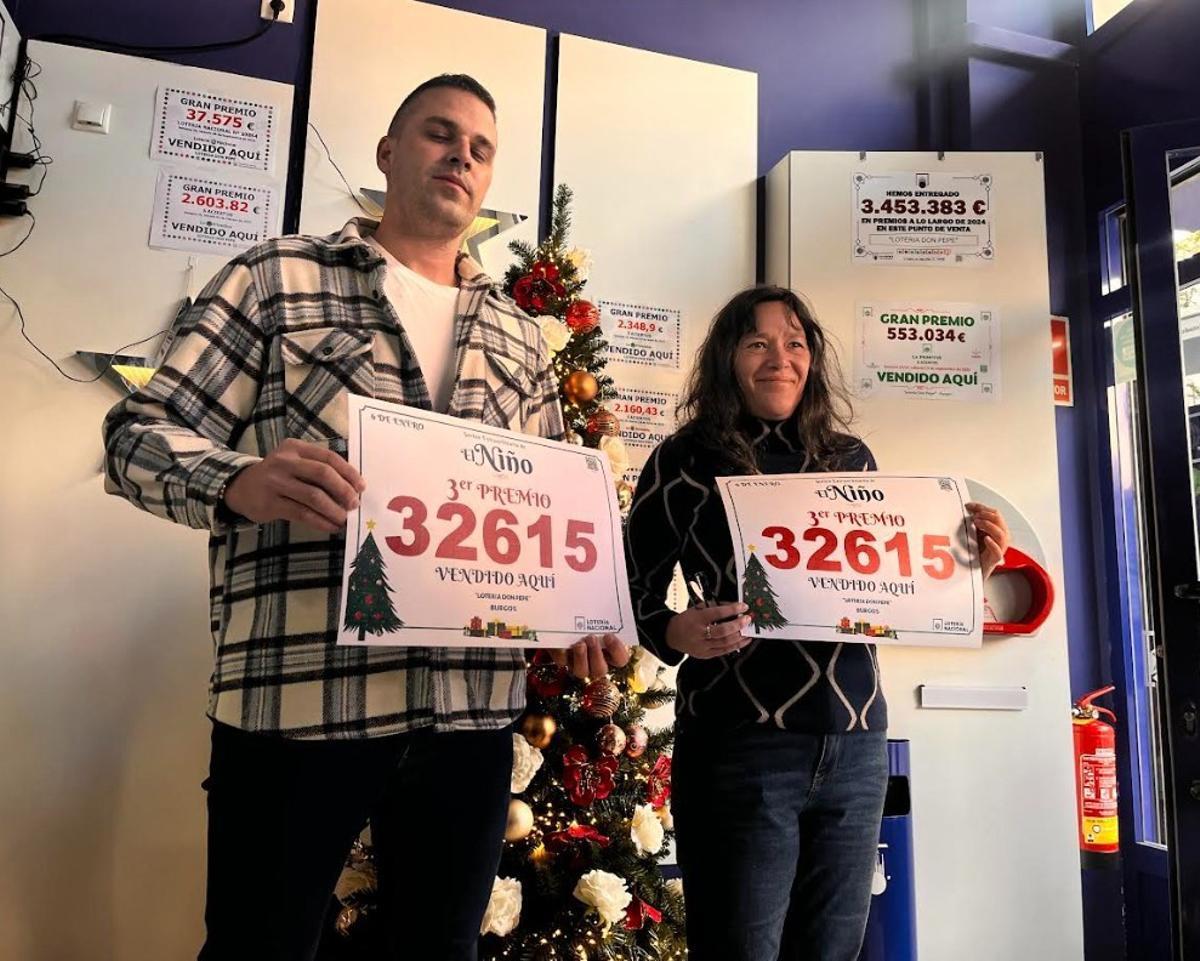 El 32615, tercer premio de la Lotería del Niño 2026