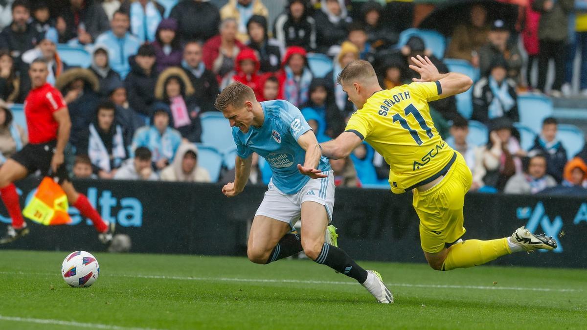 Sorloth durante una acción en Balaídos.