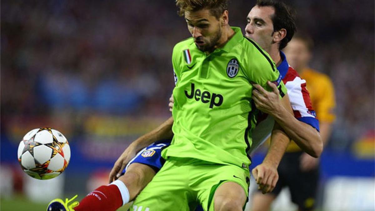 Fernando Llorente, en un lance del Atlético-Juventus